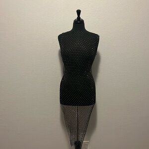 NWT Sheer Jeweled Dress SZ S